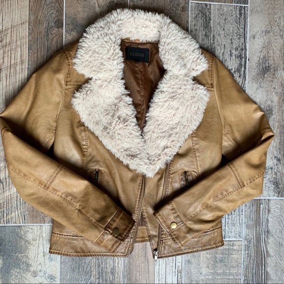 NWOT Blu Pepper Faux Leather Jacket - Picture 7 of 8